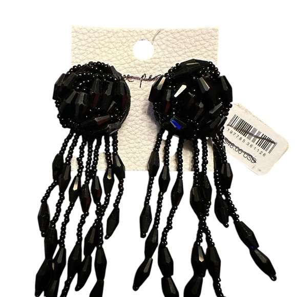 Free People Jewelry - Free People Black Beaded Earrings